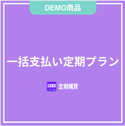 【DEMO】一括支払い定期プラン